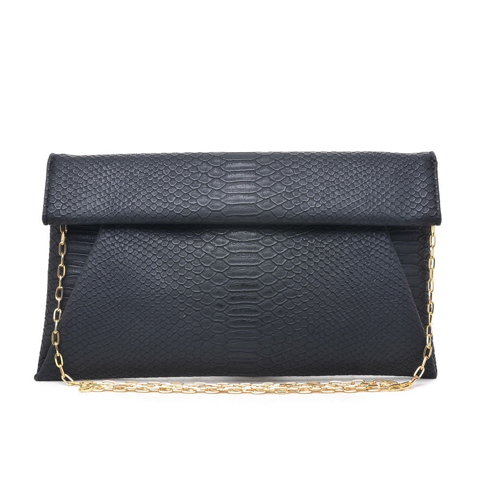 Urban Expressions Emilia Clutch/Crossbody Purse Certified Vegan Leather Black